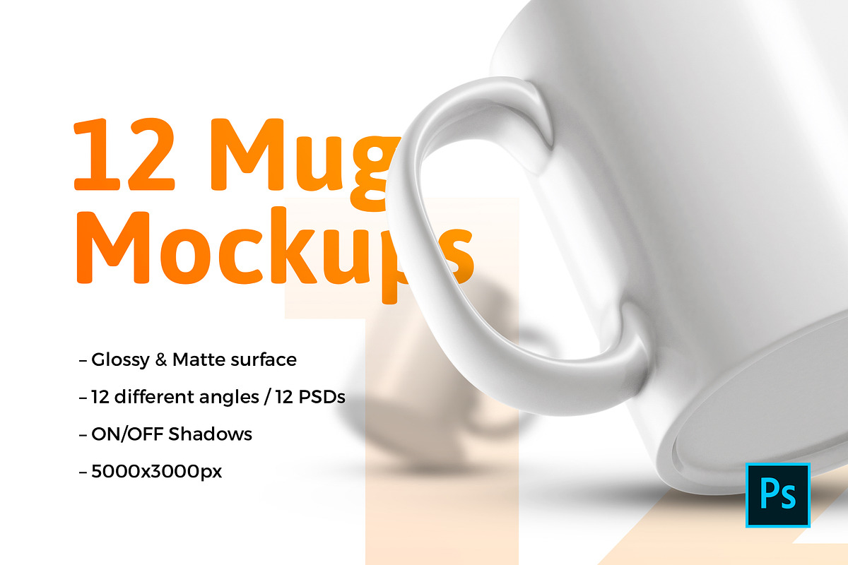 12x Mugs Mockups in Product Mockups - product preview 8