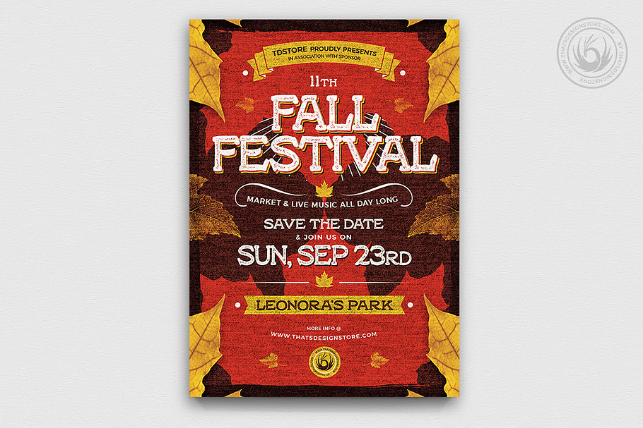 Fall Festival Flyer Template V2 in Flyer Templates - product preview 8