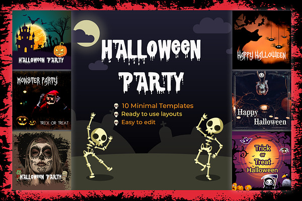 Halloween Party Instagram Banners 
