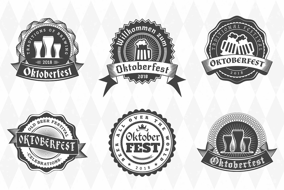 Set of Oktoberfest Badges in Logo Templates - product preview 8