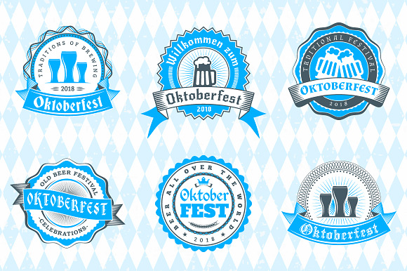 Set of Oktoberfest Badges in Logo Templates - product preview 1