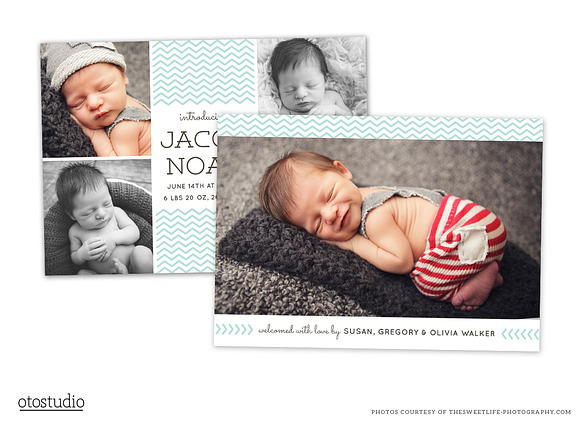 Birth Announcement Template CB063 in Card Templates - product preview 1