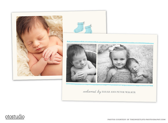 Birth Announcement Template CB066 in Card Templates - product preview 1