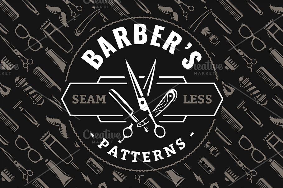 Barber Pattern | Seamless Texture in Textures - product preview 8