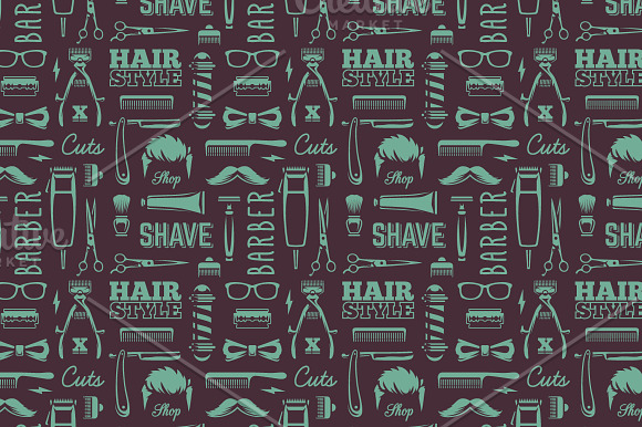 Barber Pattern | Seamless Texture in Textures - product preview 3