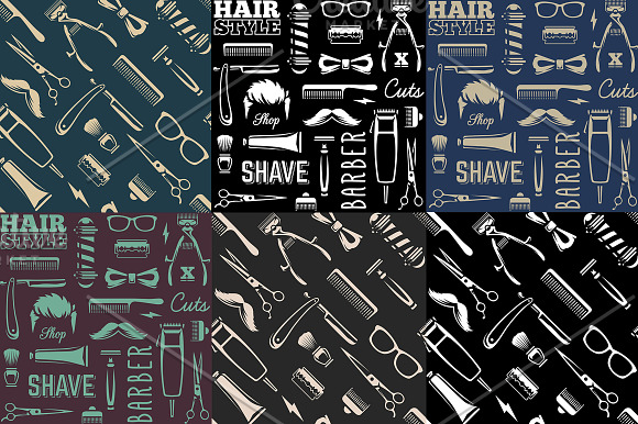 Barber Pattern | Seamless Texture in Textures - product preview 7