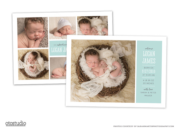 Birth Announcement Template CB075 in Card Templates - product preview 1