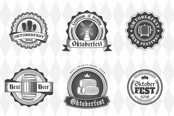 Set of Oktoberfest Badges in Logo Templates - product preview 1