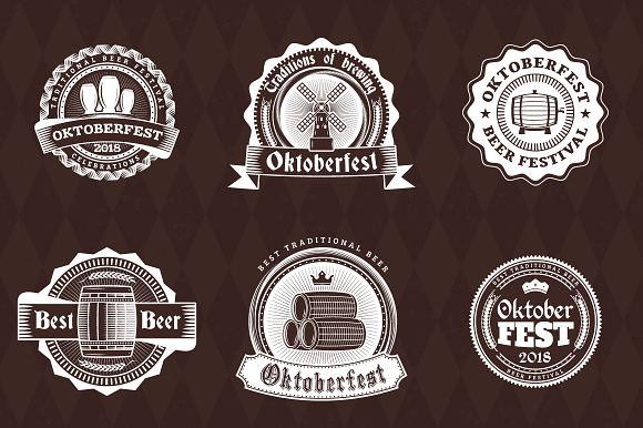 Set of Oktoberfest Badges in Logo Templates - product preview 2
