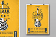 Rock Night Party Poster. 