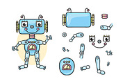 Robot body parts for kids to put
