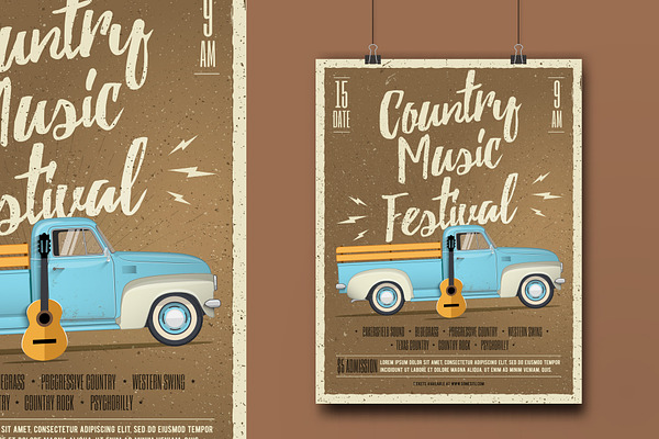 Country Music Festival Flyer.