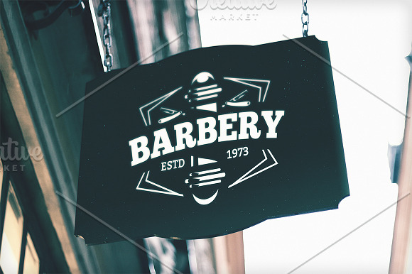 Barber Emblems | Logo Templates in Logo Templates - product preview 4