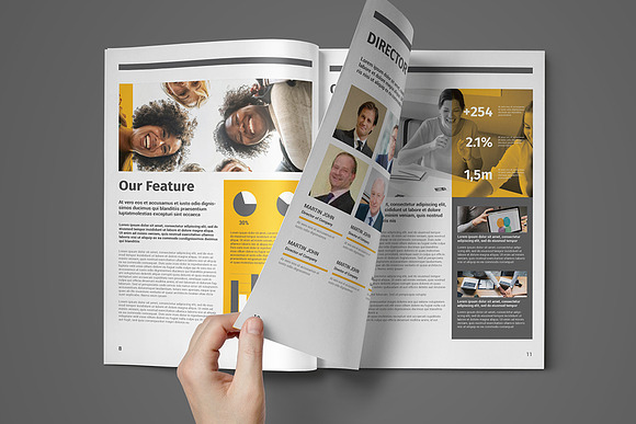 Annual Report Template in Brochure Templates - product preview 6