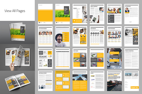 Annual Report Template in Brochure Templates - product preview 15