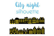 Night silhouette of the city