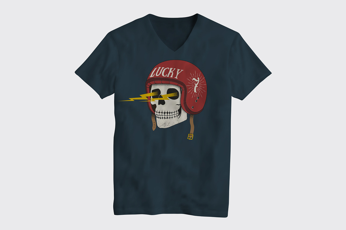 Skull T-Shirt Template. in Templates - product preview 8