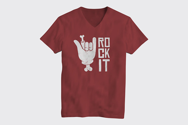 Rock It Logo T-Shirt Design Concept.