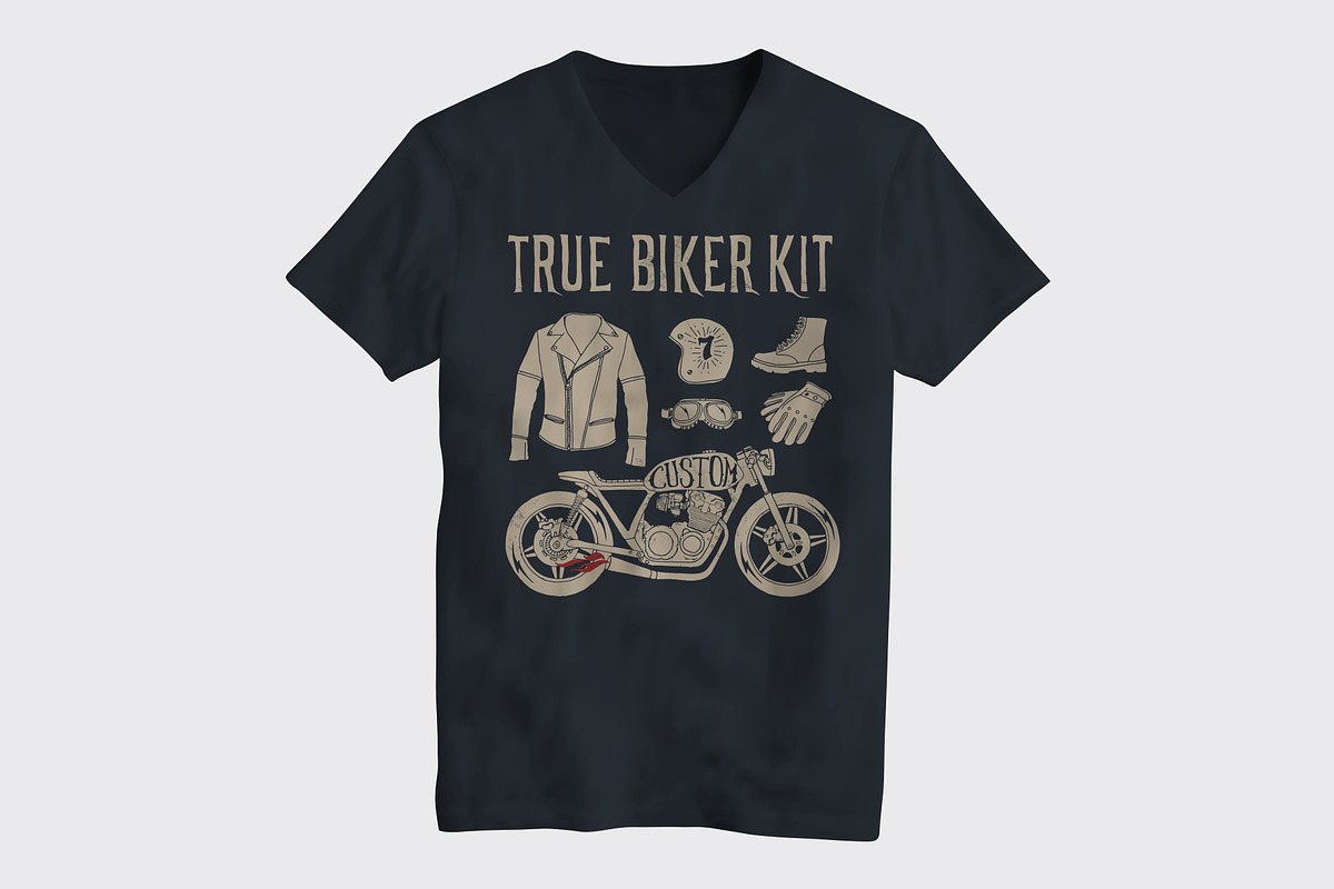 Motorcycle themed t-shirt design in Templates - product preview 8