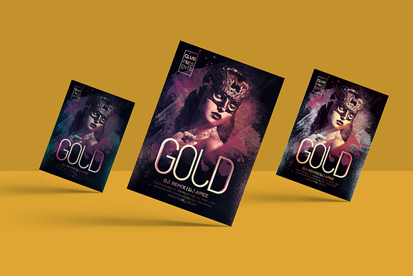 GOLD 'Party Flyer' in Flyer Templates - product preview 1