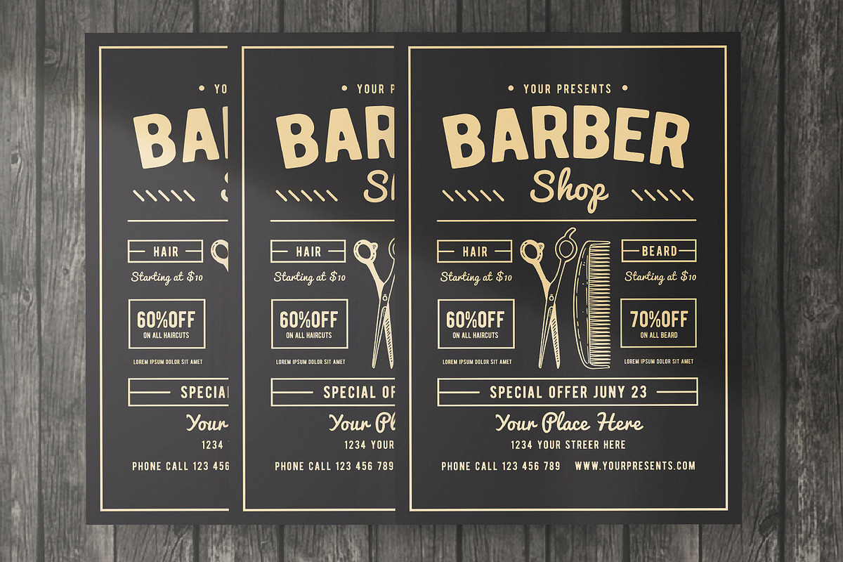 Barber Shop Flyer in Flyer Templates - product preview 8
