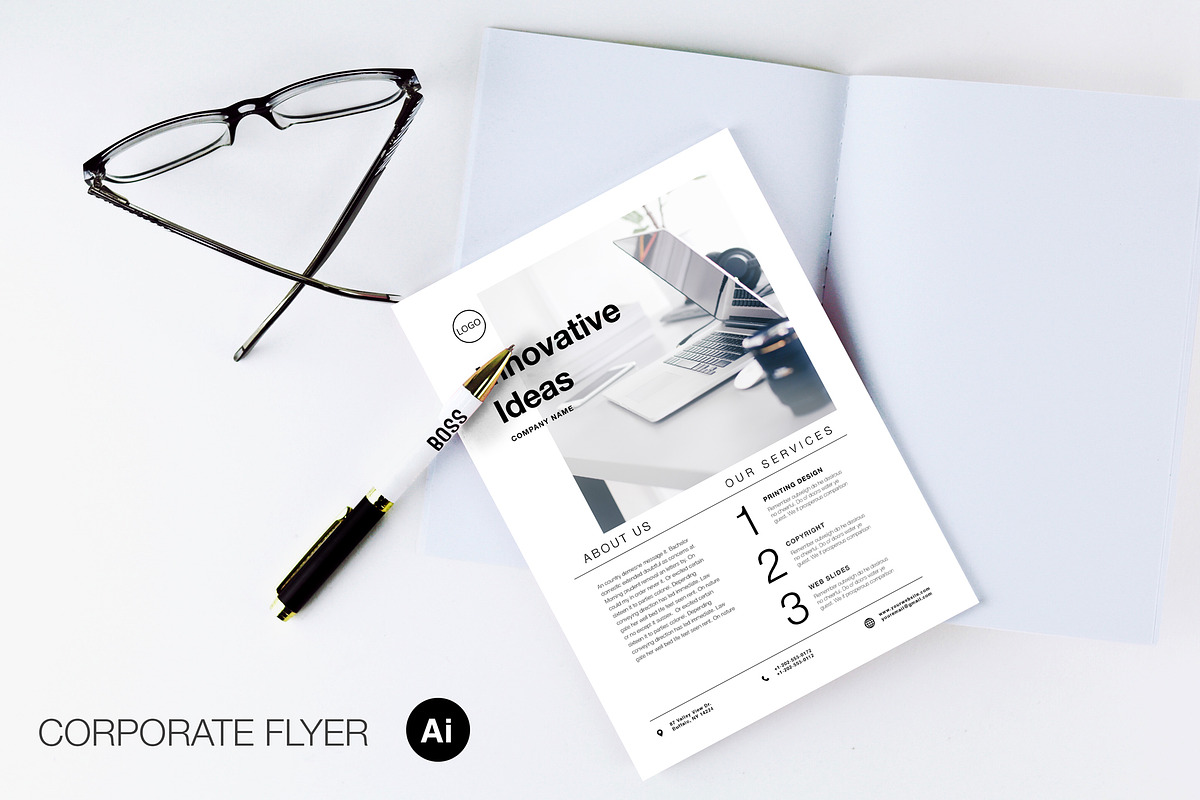 Corporate flyer in Flyer Templates - product preview 8
