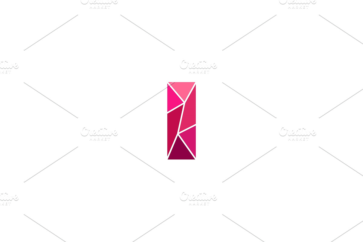 Polygonal trend letter I logotype in Logo Templates - product preview 8