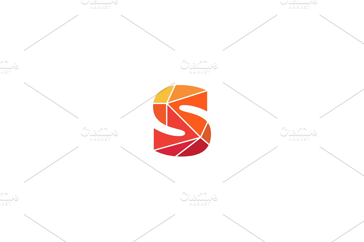 Polygonal trend letter s logotype in Logo Templates - product preview 8