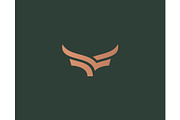 Premium steak house vector logotype