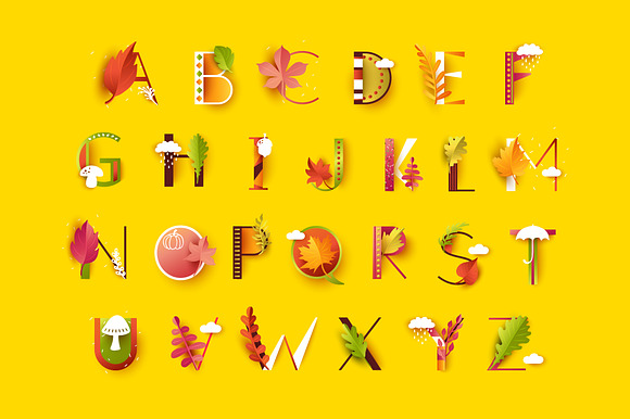 Autumn alphabet in Objects - product preview 1