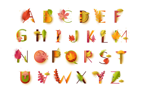 Autumn alphabet in Objects - product preview 2