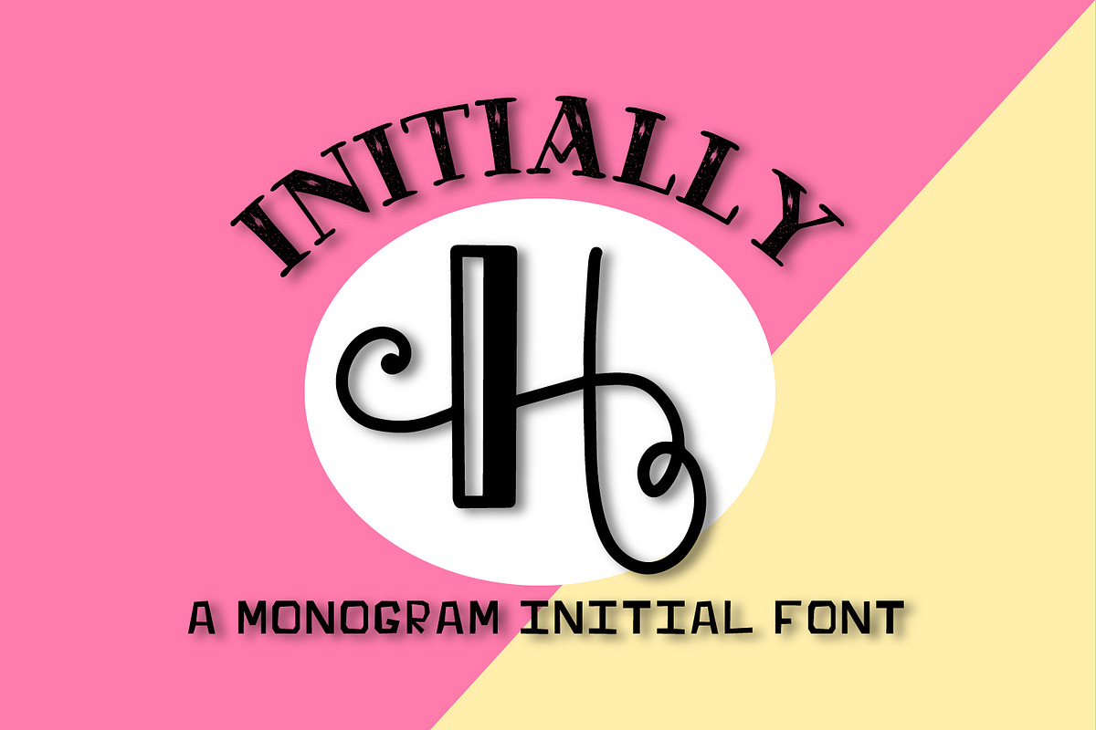 Initially - A Monogram Initial Font in Display Fonts - product preview 8