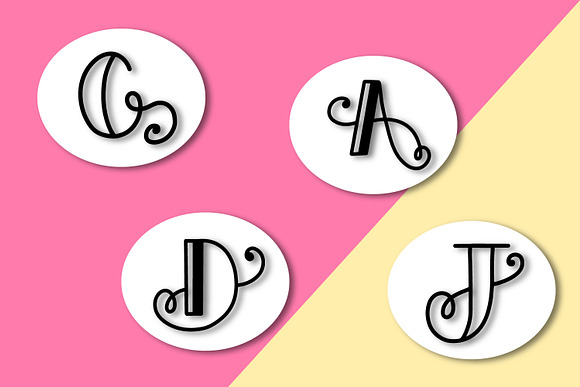 Initially - A Monogram Initial Font in Display Fonts - product preview 5