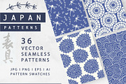 36 Japanese Seamless Vector Patterns