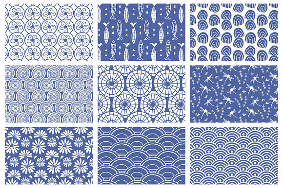 36 Japanese Seamless Vector Patterns in Patterns - product preview 9