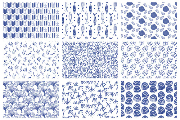 36 Japanese Seamless Vector Patterns in Patterns - product preview 12
