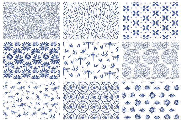 36 Japanese Seamless Vector Patterns in Patterns - product preview 14