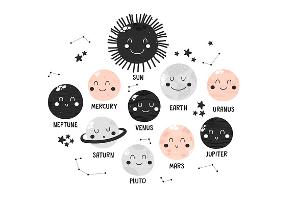 Solar System - Cute Characters in Illustrations - product preview 1