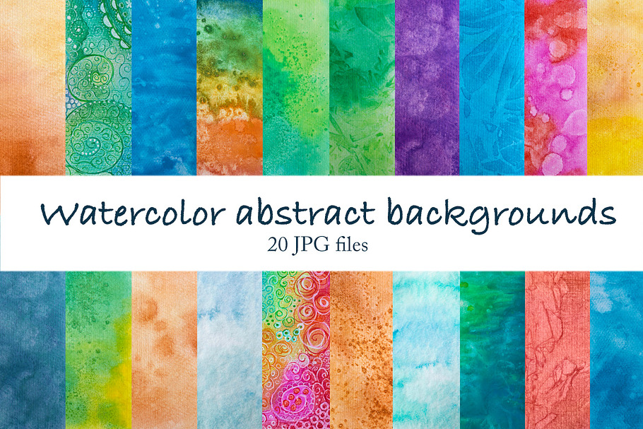 Watercolor abstract backgrounds in Textures - product preview 8