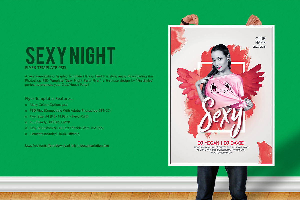 Sexy Night Party Flyer in Flyer Templates - product preview 8