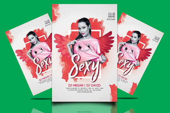 Sexy Night Party Flyer in Flyer Templates - product preview 1