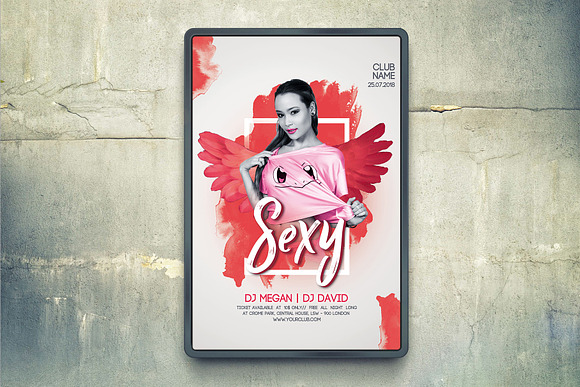 Sexy Night Party Flyer in Flyer Templates - product preview 4