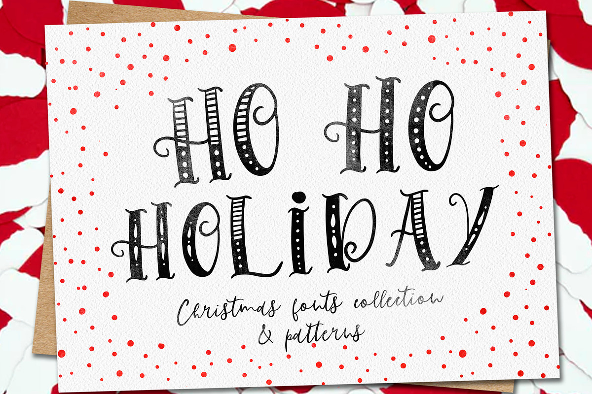 HoHoHolidayFonts collection&patterns in Script Fonts - product preview 8