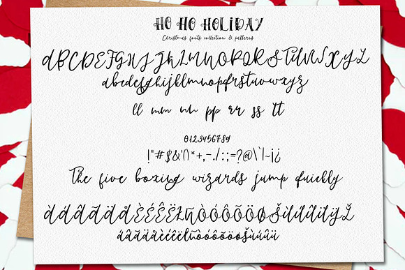 HoHoHolidayFonts collection&patterns in Script Fonts - product preview 10