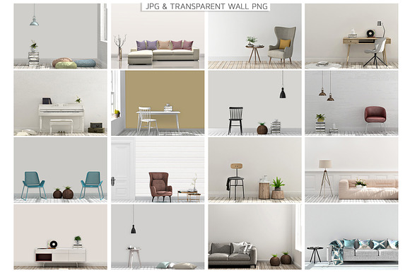 MASSIVE Interior Room Mockup Bundle in Product Mockups - product preview 9