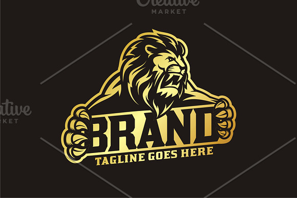 Lion Mascot Sport in Logo Templates - product preview 4