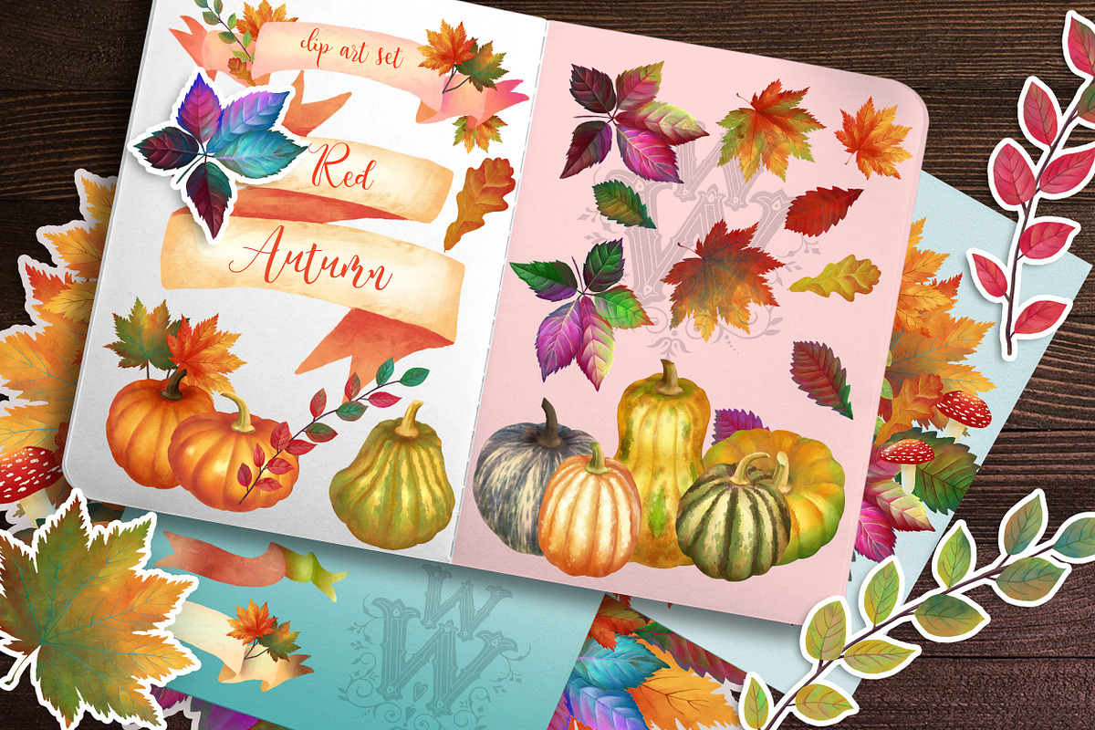 Autumn harvest clipart in Illustrations - product preview 8
