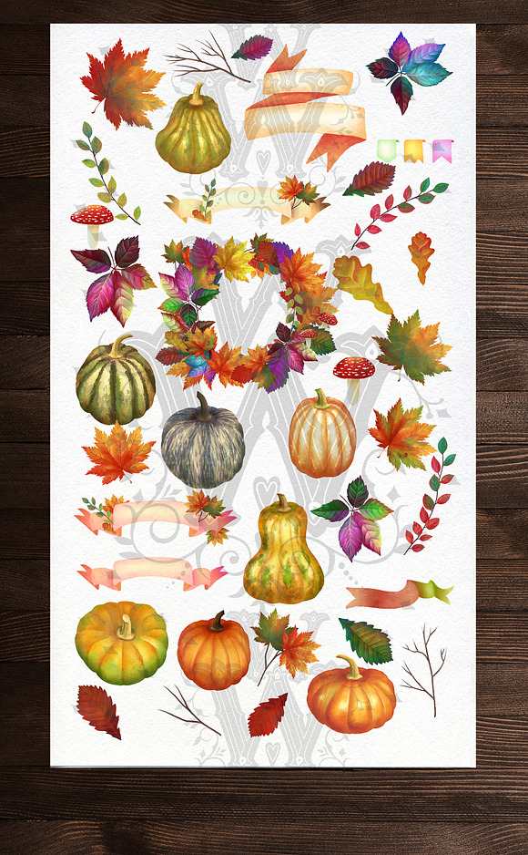 Autumn harvest clipart in Illustrations - product preview 1