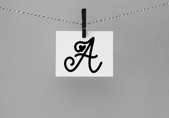 Handwritten Monogram Font - 4 Styles in Display Fonts - product preview 7