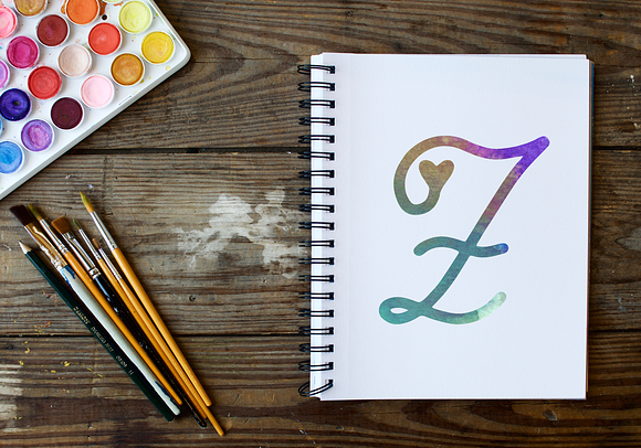 Handwritten Monogram Font - 4 Styles in Display Fonts - product preview 14